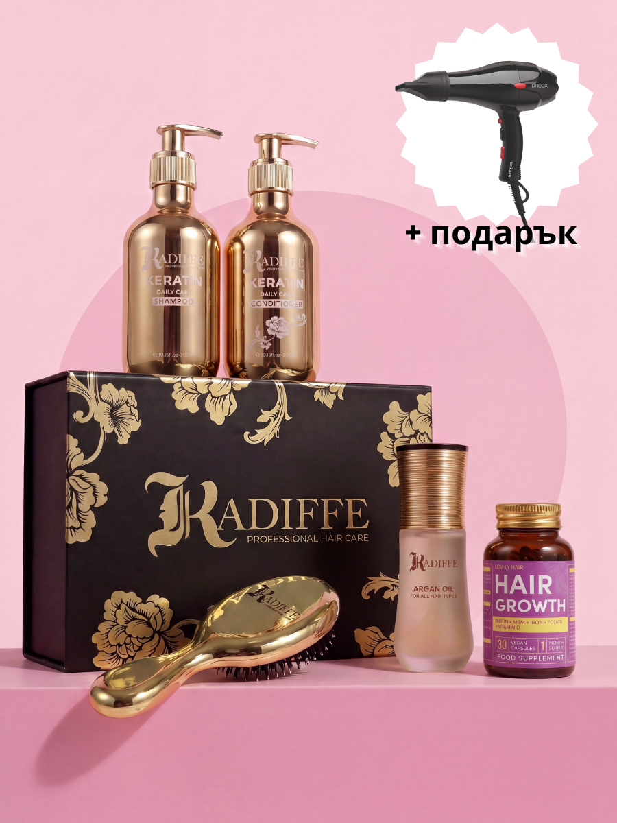 Комплект за хидратация, блясък и подкрепа за косата отвътре (растеж)