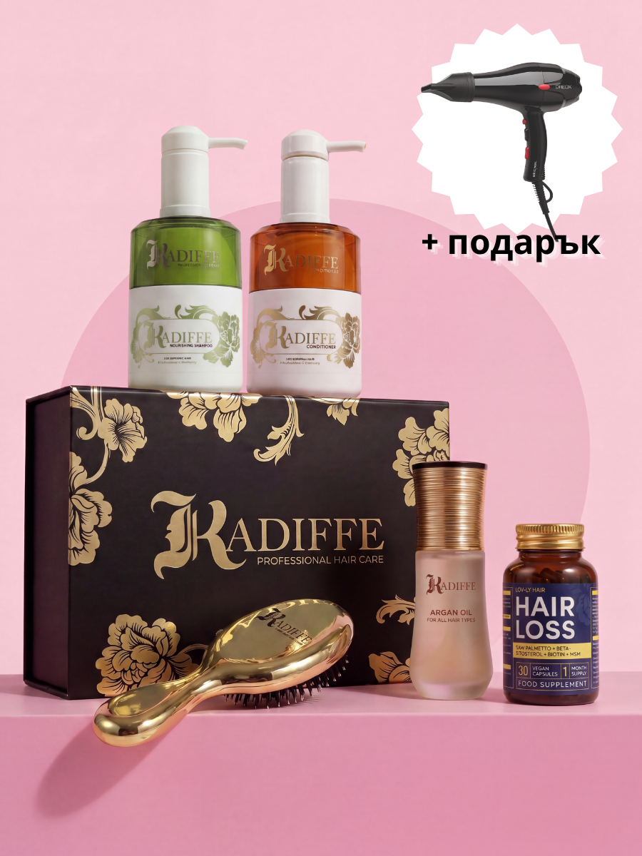 Комплект за хидратация, блясък и подкрепа за косата отвътре (косопад)